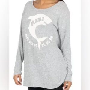 •NWT•Simply Southern Mama Shark Open Back Sweater